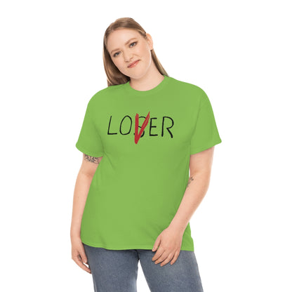 Loser Lover | Unisex | Heavy Cotton | T-Shirt | Horror | Pennywise | Literature | Movie