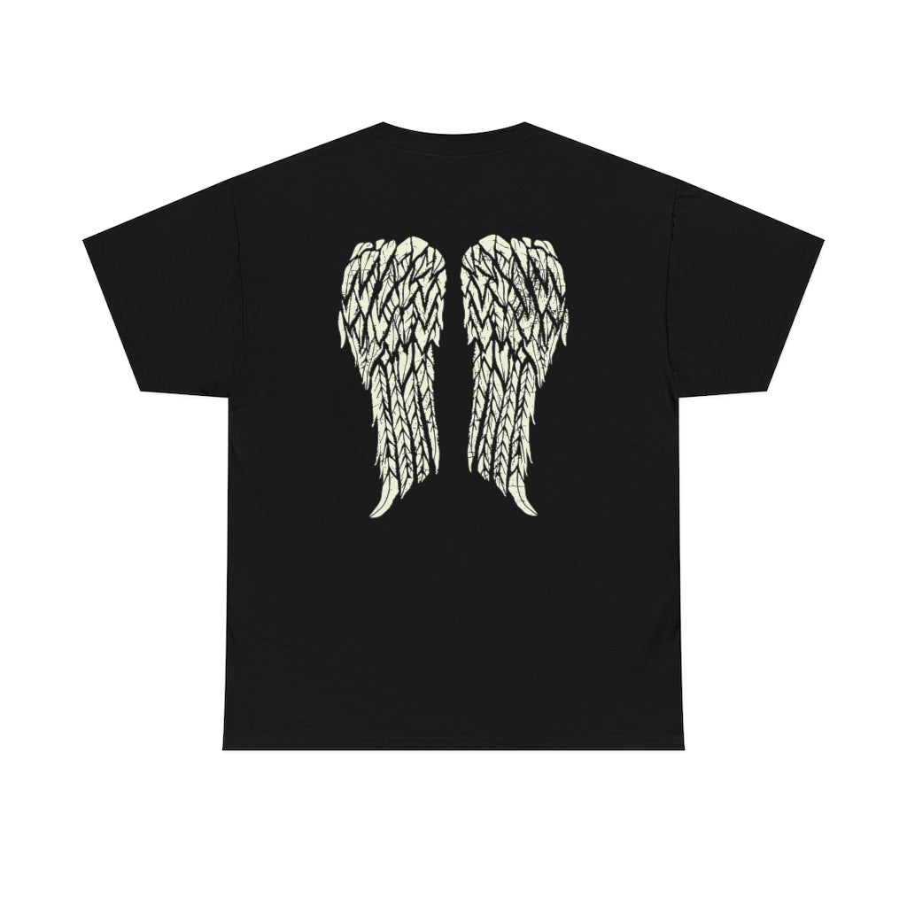 Angel Wings | (Print On Back) | Unisex | Heavy Cotton | T-Shirt | Biker | Gothic