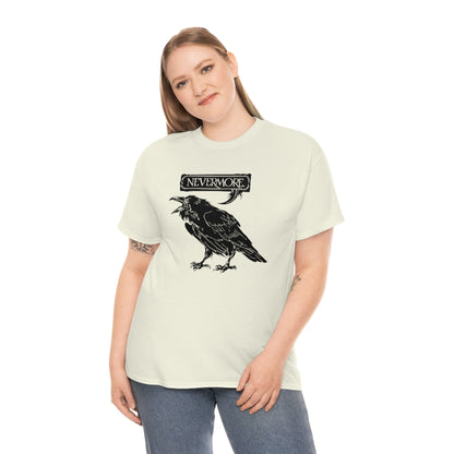 Nevermore | The Raven | Unisex | Heavy Cotton | T-Shirt | Edgar Allan Poe | Literature | Poetry | Gothic