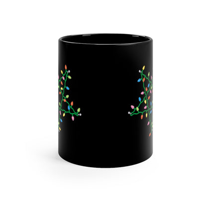 Pentagram Christmas Lights | Mug | 11 oz | Ceramic | Funny | Pagan | Gift