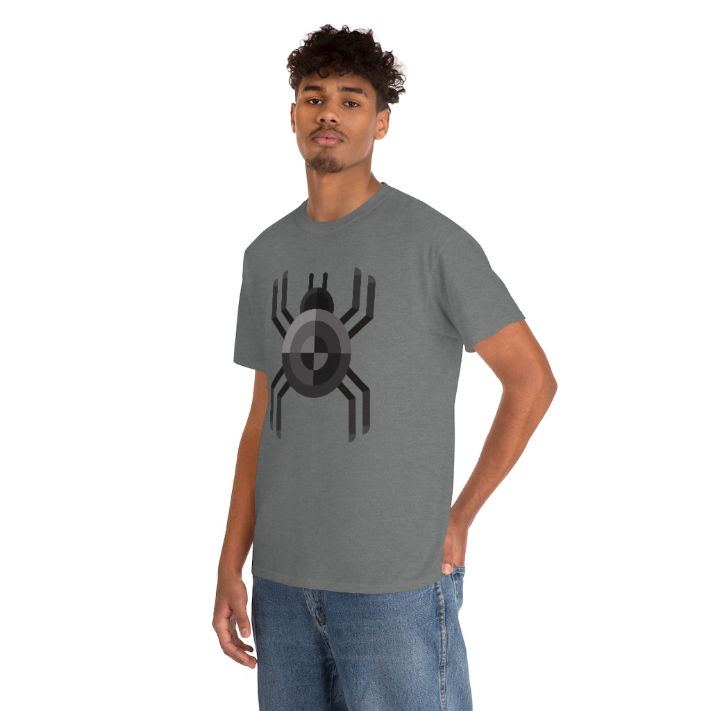 Black Spider | Unisex | Heavy Cotton | T-Shirt | Geometric | Arachnid