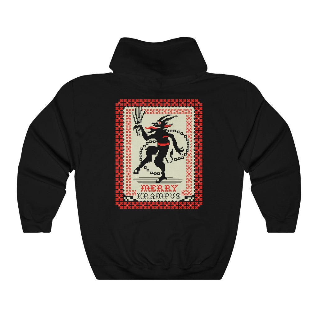 Merry Krampus | Unisex | Heavy Blend | Hoodie | Ugly Sweater | Horror | Scary Christmas | Gift