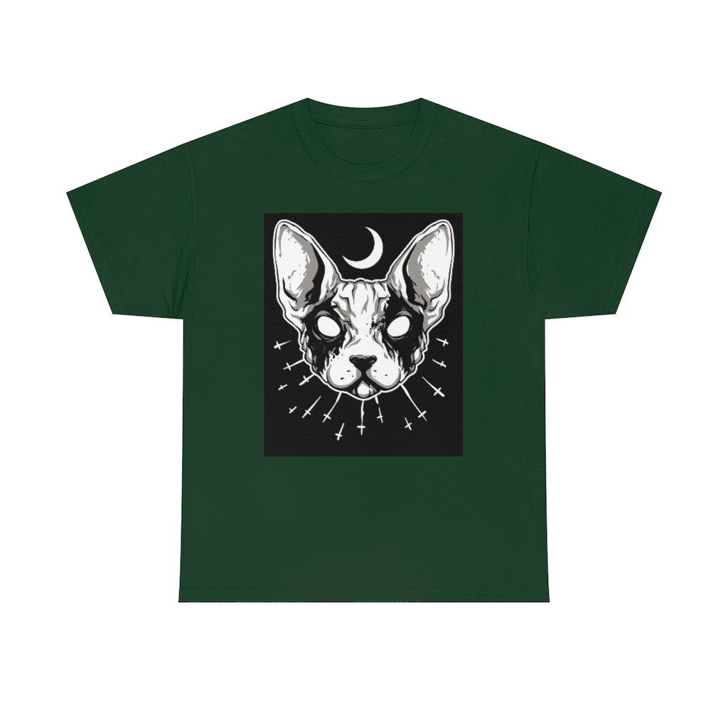 Occult Cat | Unisex | Heavy Cotton | T-Shirt | Halloween | Wiccan | Black Magic | Gothic