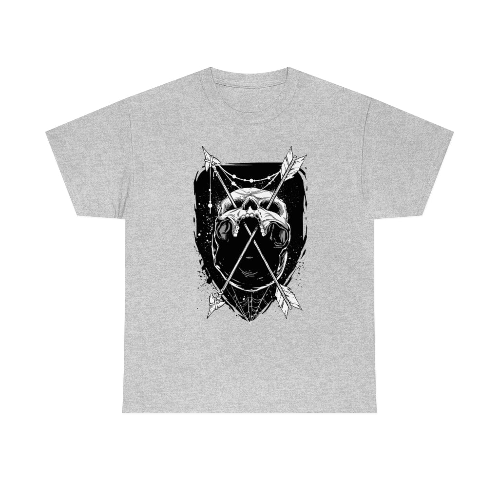 Arrows Through Skull | Unisex | Heavy Cotton | T-Shirt | Gothic | Indigenous | Death