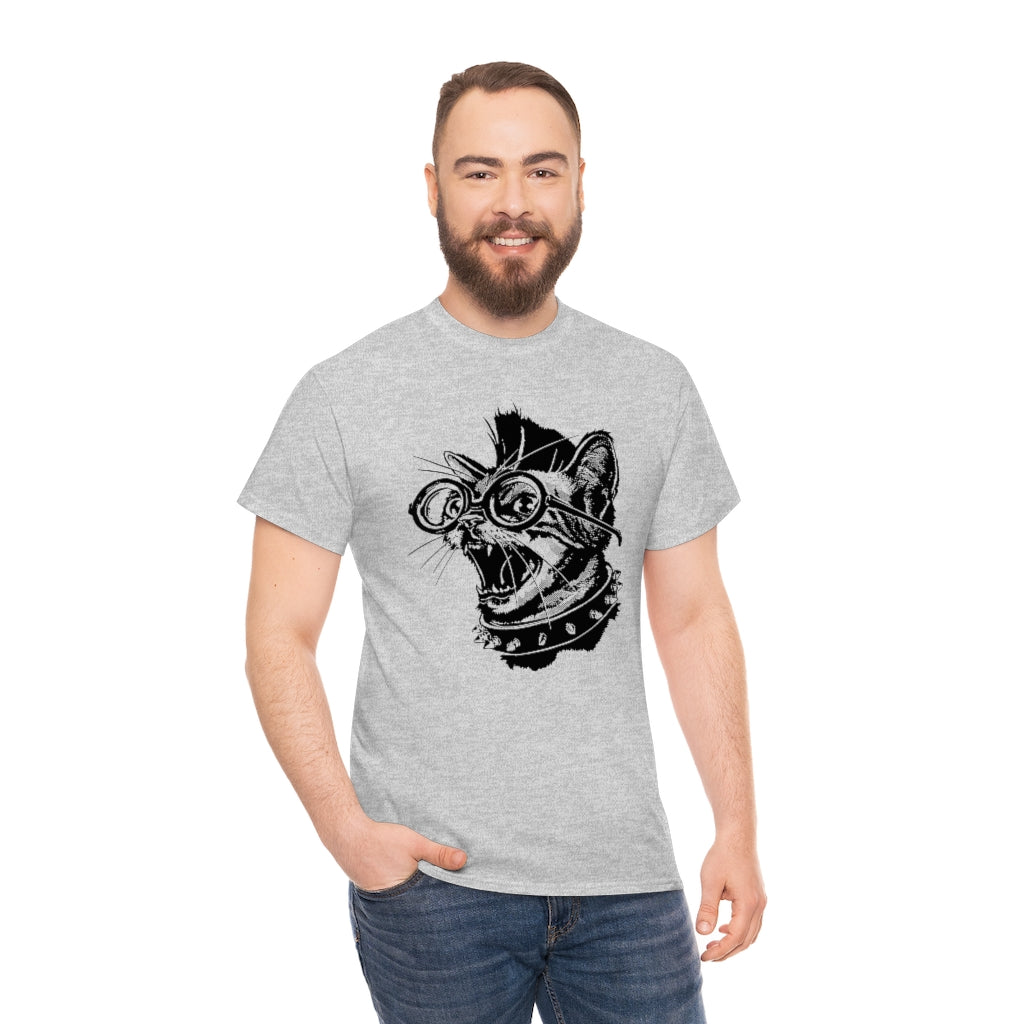 Punk Rock Cat | Unisex | Heavy Cotton | T-Shirt | Punk Music | Cat Lover