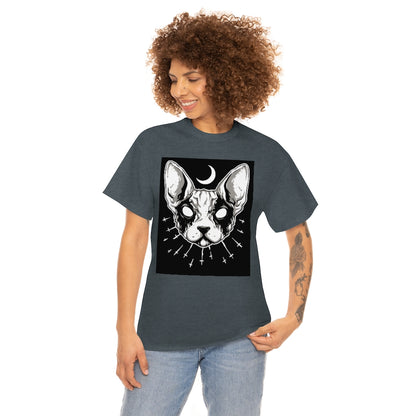 Occult Cat | Unisex | Heavy Cotton | T-Shirt | Halloween | Wiccan | Black Magic | Gothic