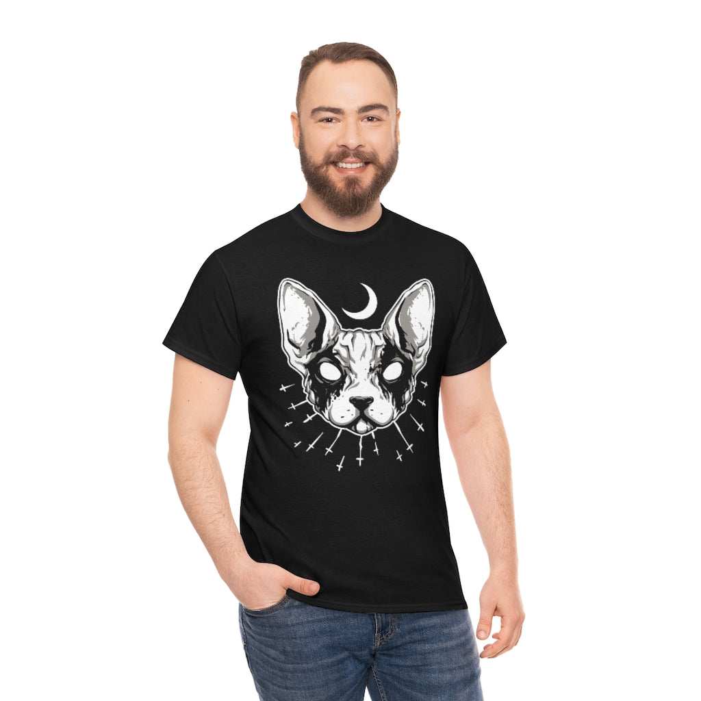 Occult Cat | Unisex | Heavy Cotton | T-Shirt | Halloween | Wiccan | Black Magic | Gothic