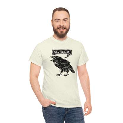 Nevermore | The Raven | Unisex | Heavy Cotton | T-Shirt | Edgar Allan Poe | Literature | Poetry | Gothic