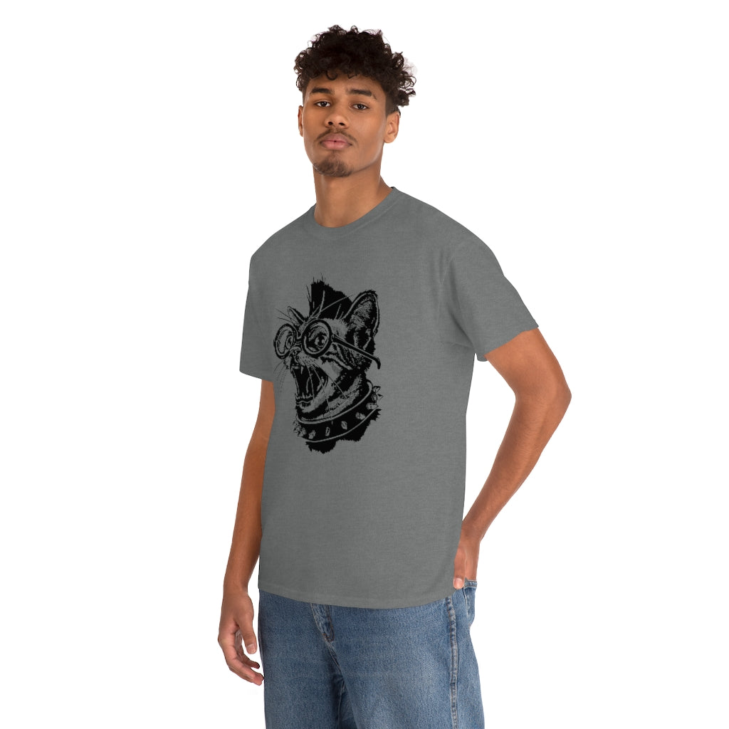 Punk Rock Cat | Unisex | Heavy Cotton | T-Shirt | Punk Music | Cat Lover