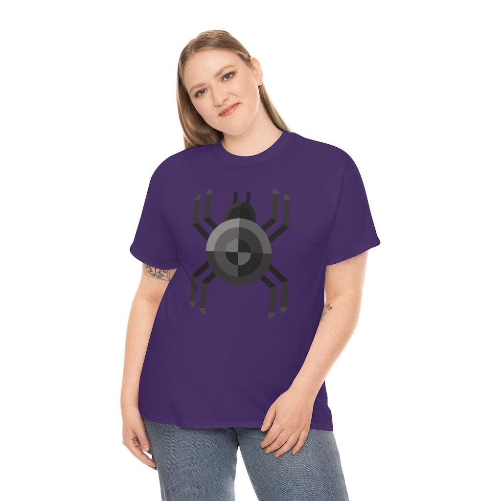 Black Spider | Unisex | Heavy Cotton | T-Shirt | Geometric | Arachnid