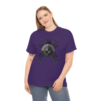 Black Spider | Unisex | Heavy Cotton | T-Shirt | Geometric | Arachnid