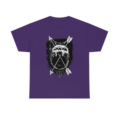 Arrows Through Skull | Unisex | Heavy Cotton | T-Shirt | Gothic | Indigenous | Death