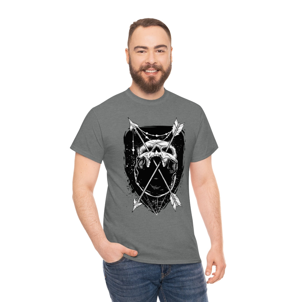 Arrows Through Skull | Unisex | Heavy Cotton | T-Shirt | Gothic | Indigenous | Death