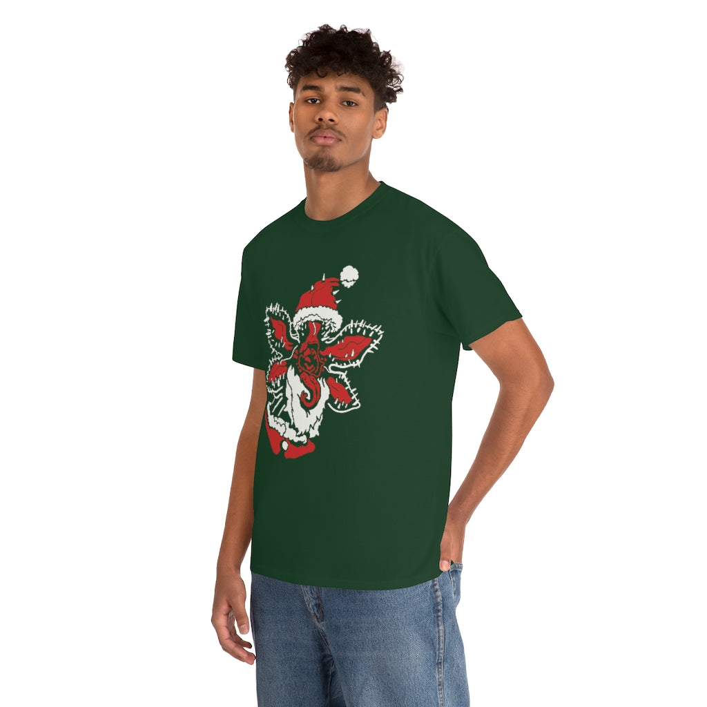 Demogorgon Santa | Unisex | Heavy Cotton | T-Shirt | Stranger Things | Monster | Scary | Christmas