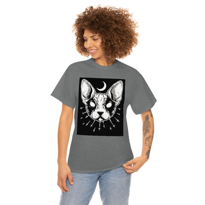 Occult Cat | Unisex | Heavy Cotton | T-Shirt | Halloween | Wiccan | Black Magic | Gothic