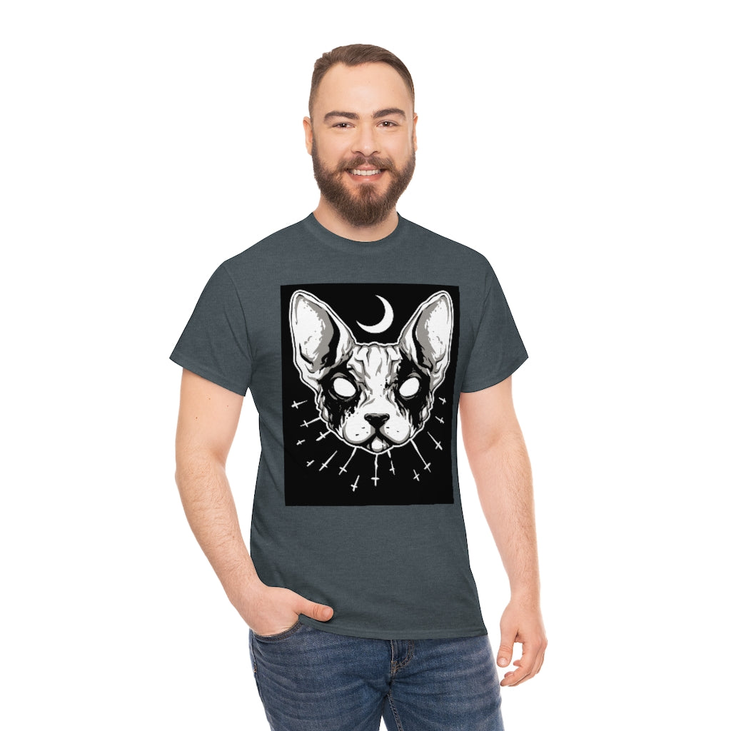 Occult Cat | Unisex | Heavy Cotton | T-Shirt | Halloween | Wiccan | Black Magic | Gothic