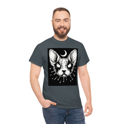 Occult Cat | Unisex | Heavy Cotton | T-Shirt | Halloween | Wiccan | Black Magic | Gothic