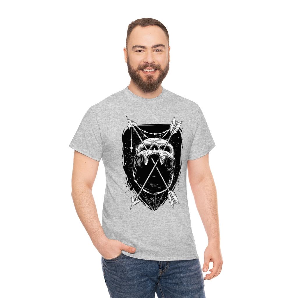 Arrows Through Skull | Unisex | Heavy Cotton | T-Shirt | Gothic | Indigenous | Death