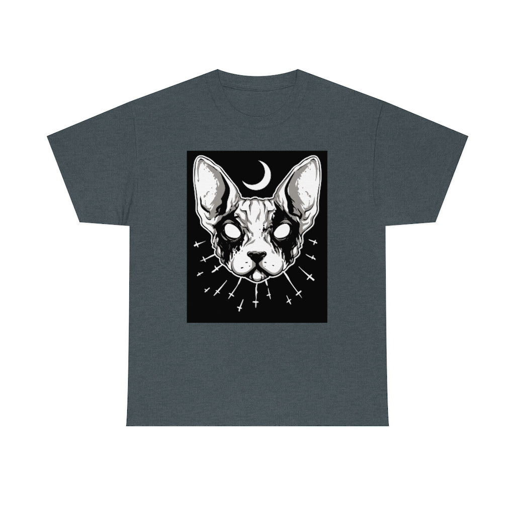 Occult Cat | Unisex | Heavy Cotton | T-Shirt | Halloween | Wiccan | Black Magic | Gothic