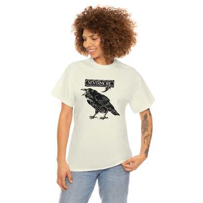 Nevermore | The Raven | Unisex | Heavy Cotton | T-Shirt | Edgar Allan Poe | Literature | Poetry | Gothic