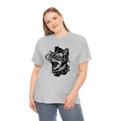 Punk Rock Cat | Unisex | Heavy Cotton | T-Shirt | Punk Music | Cat Lover