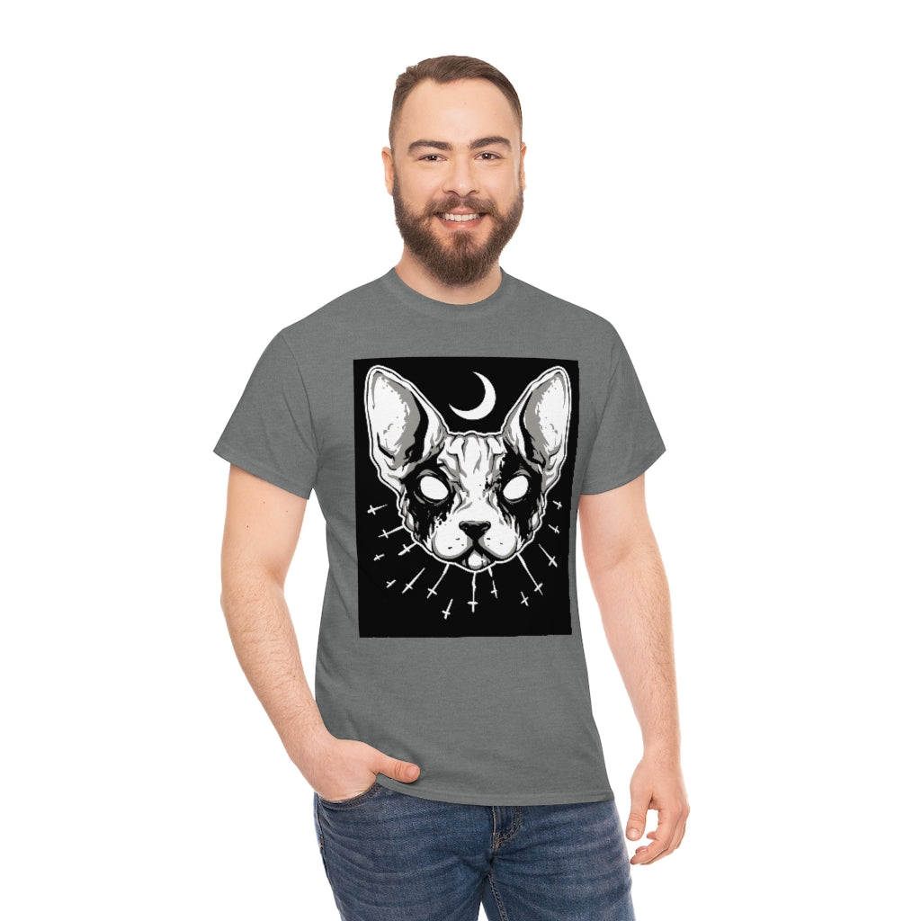 Occult Cat | Unisex | Heavy Cotton | T-Shirt | Halloween | Wiccan | Black Magic | Gothic