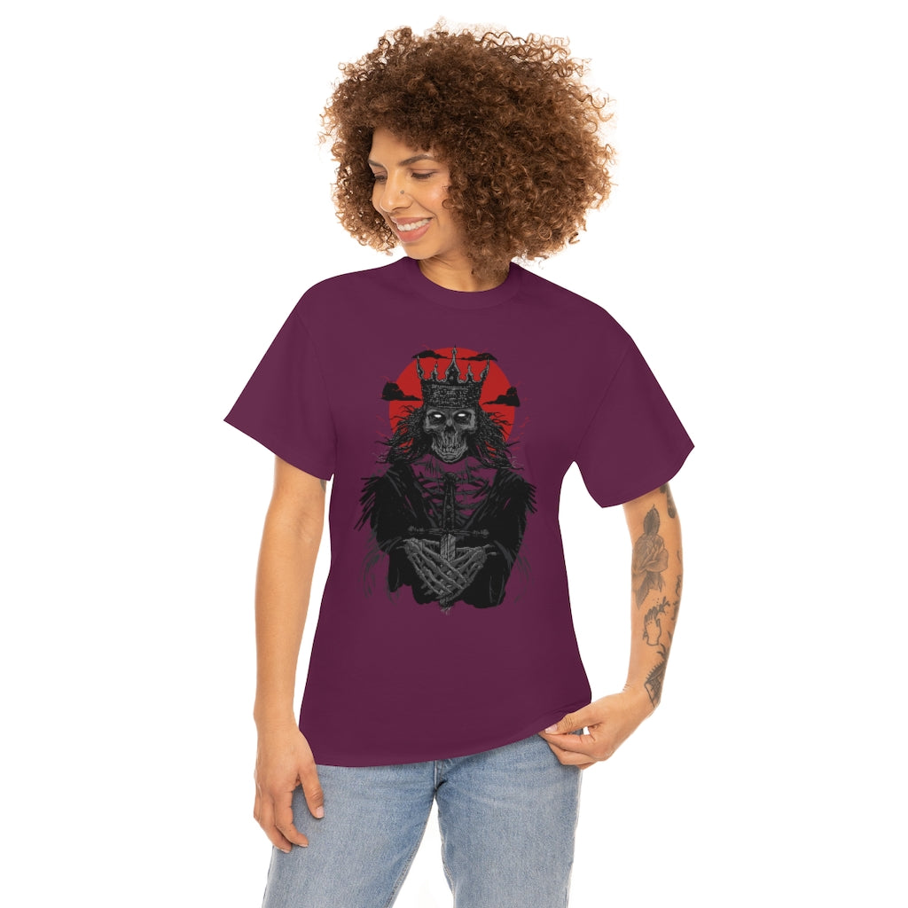 Corpse Skull King | Unisex | Heavy Cotton | T-Shirt | Evil | Scary | Skeleton