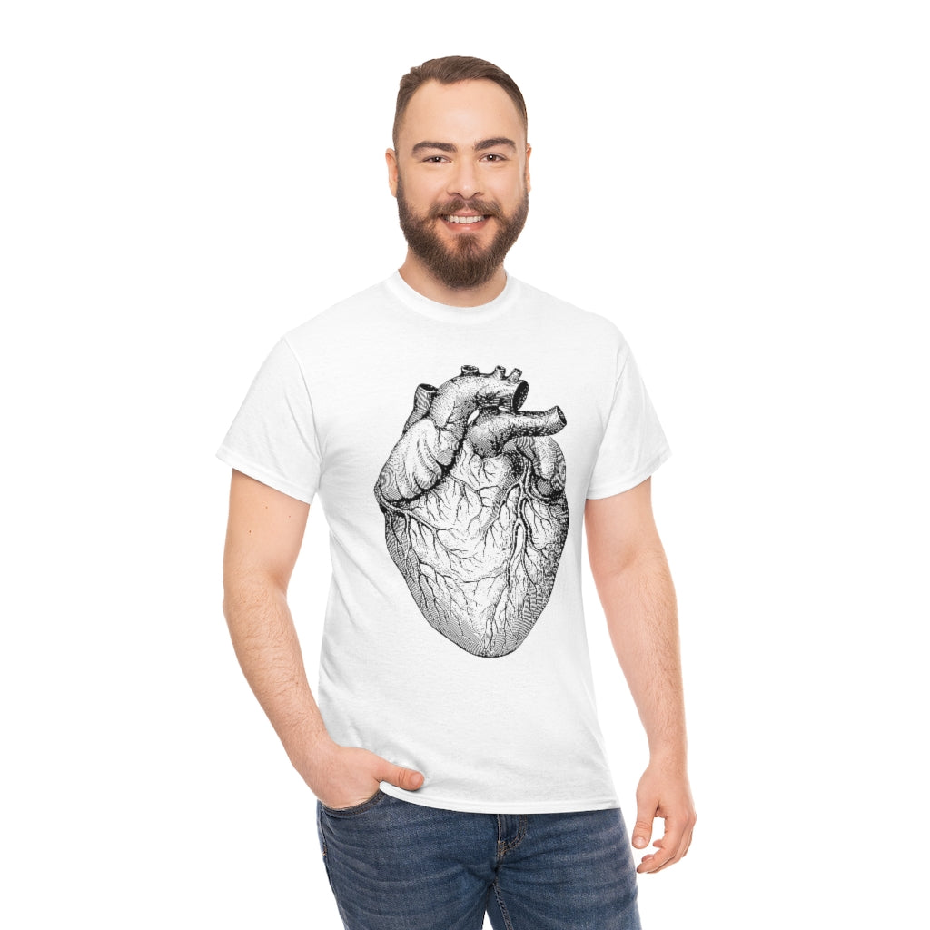 Human Heart | Unisex | Heavy Cotton | T-Shirt | Love | Valentine | Heart | Anatomy | Romance | Love