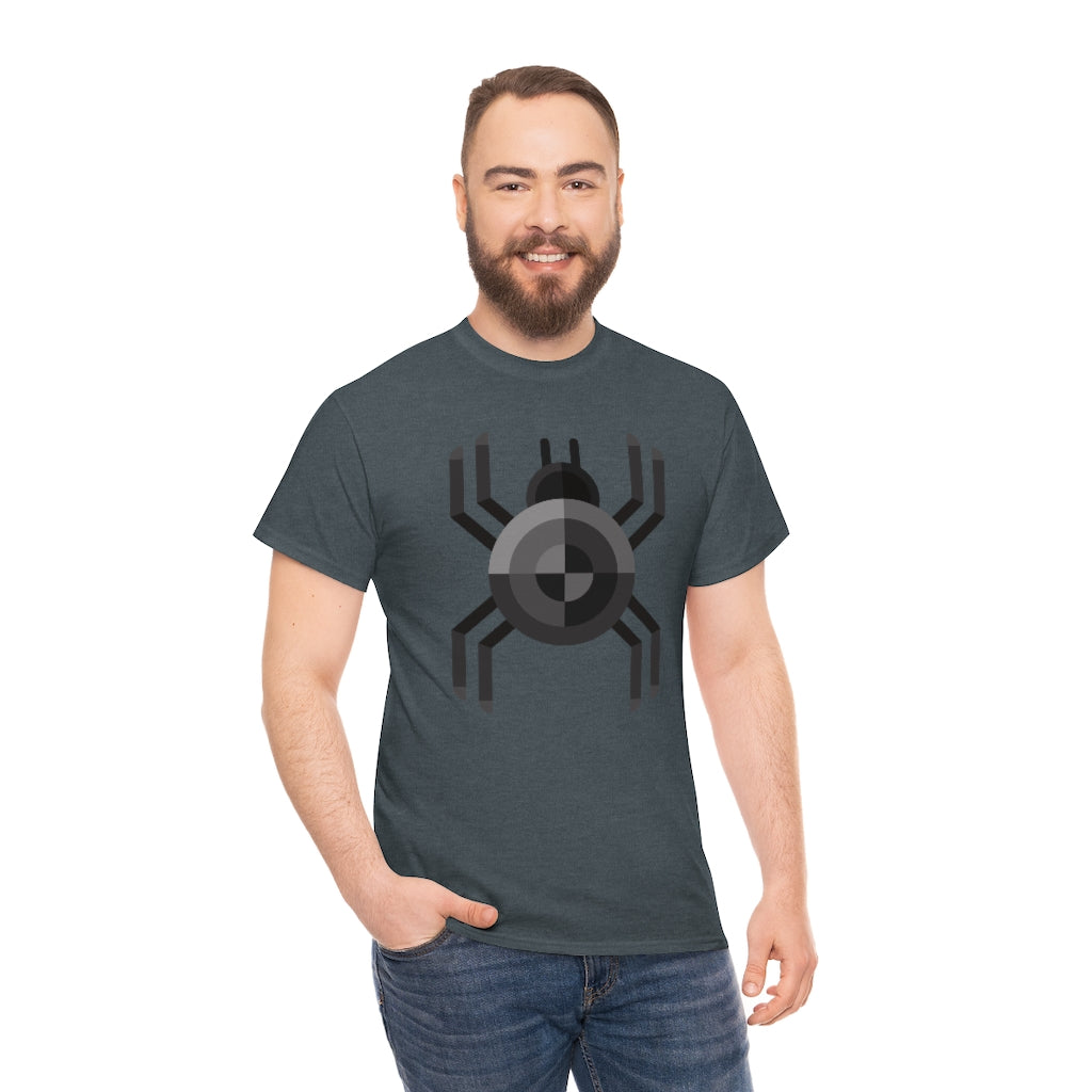 Black Spider | Unisex | Heavy Cotton | T-Shirt | Geometric | Arachnid