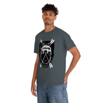 Arrows Through Skull | Unisex | Heavy Cotton | T-Shirt | Gothic | Indigenous | Death