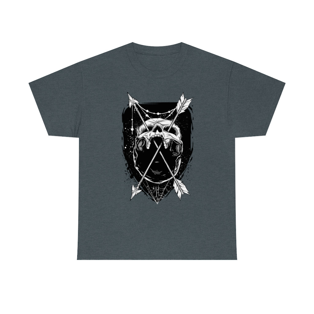 Arrows Through Skull | Unisex | Heavy Cotton | T-Shirt | Gothic | Indigenous | Death