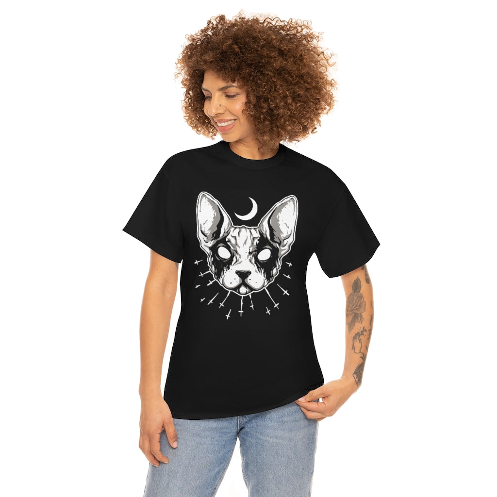 Occult Cat | Unisex | Heavy Cotton | T-Shirt | Halloween | Wiccan | Black Magic | Gothic