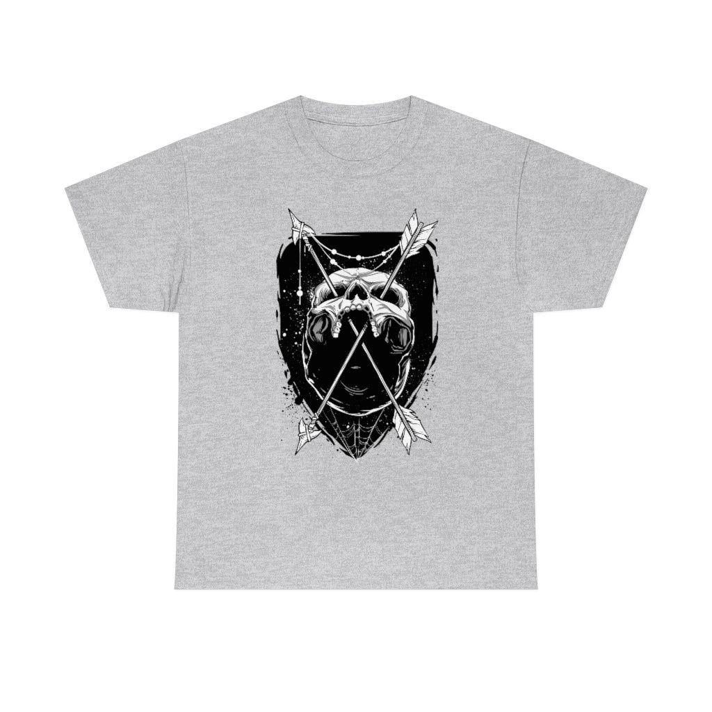 Arrows Through Skull | Unisex | Heavy Cotton | T-Shirt | Gothic | Indigenous | Death