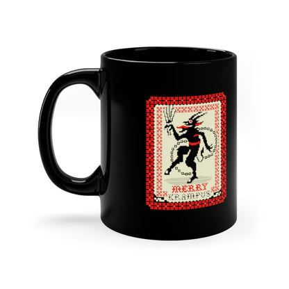 Merry Krampus | Ugly Christmas Sweater | Mug | 11 oz | Ceramic | Horror | Scary Christmas | Gift