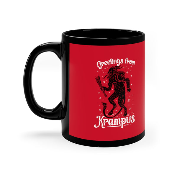 Greetings From Krampus | Mug | 11 oz | Ceramic | Horror | Scary | Christmas Monster