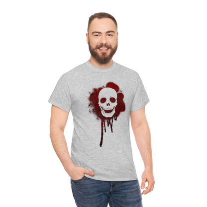 Blood Splatter Skull | Unisex | Heavy Cotton | T-Shirt | Gothic | Horror