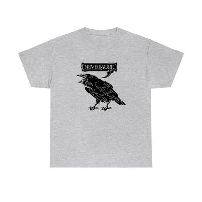 Nevermore | The Raven | Unisex | Heavy Cotton | T-Shirt | Edgar Allan Poe | Literature | Poetry | Gothic