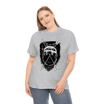 Arrows Through Skull | Unisex | Heavy Cotton | T-Shirt | Gothic | Indigenous | Death