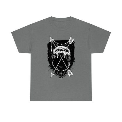 Arrows Through Skull | Unisex | Heavy Cotton | T-Shirt | Gothic | Indigenous | Death