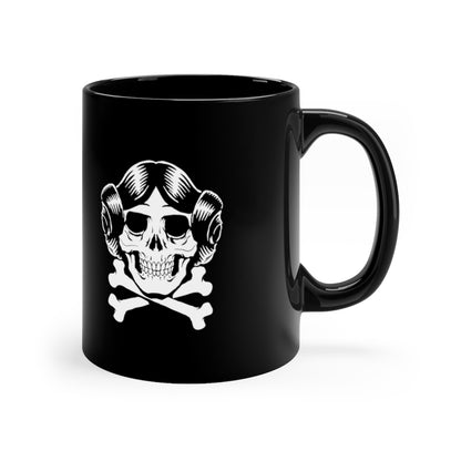 Space Princess Skull | Mug | 11 oz | Ceramic | Funny | Sci fi | Leia | Skull & Bones