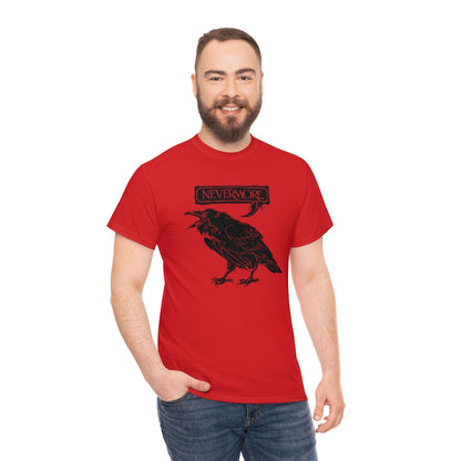 Nevermore | The Raven | Unisex | Heavy Cotton | T-Shirt | Edgar Allan Poe | Literature | Poetry | Gothic