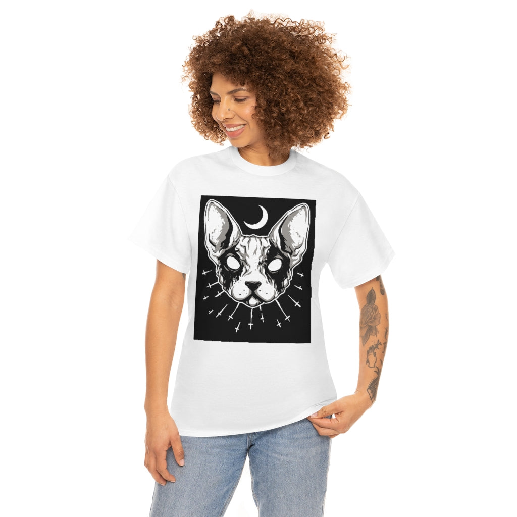 Occult Cat | Unisex | Heavy Cotton | T-Shirt | Halloween | Wiccan | Black Magic | Gothic