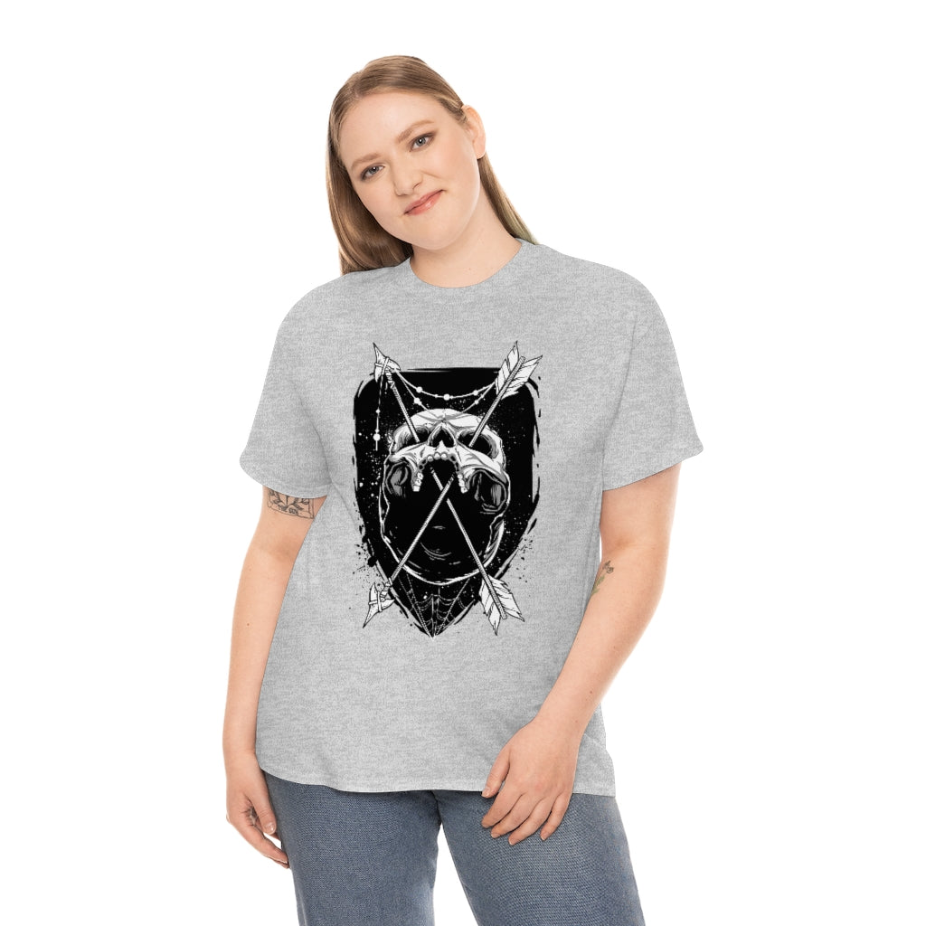 Arrows Through Skull | Unisex | Heavy Cotton | T-Shirt | Gothic | Indigenous | Death