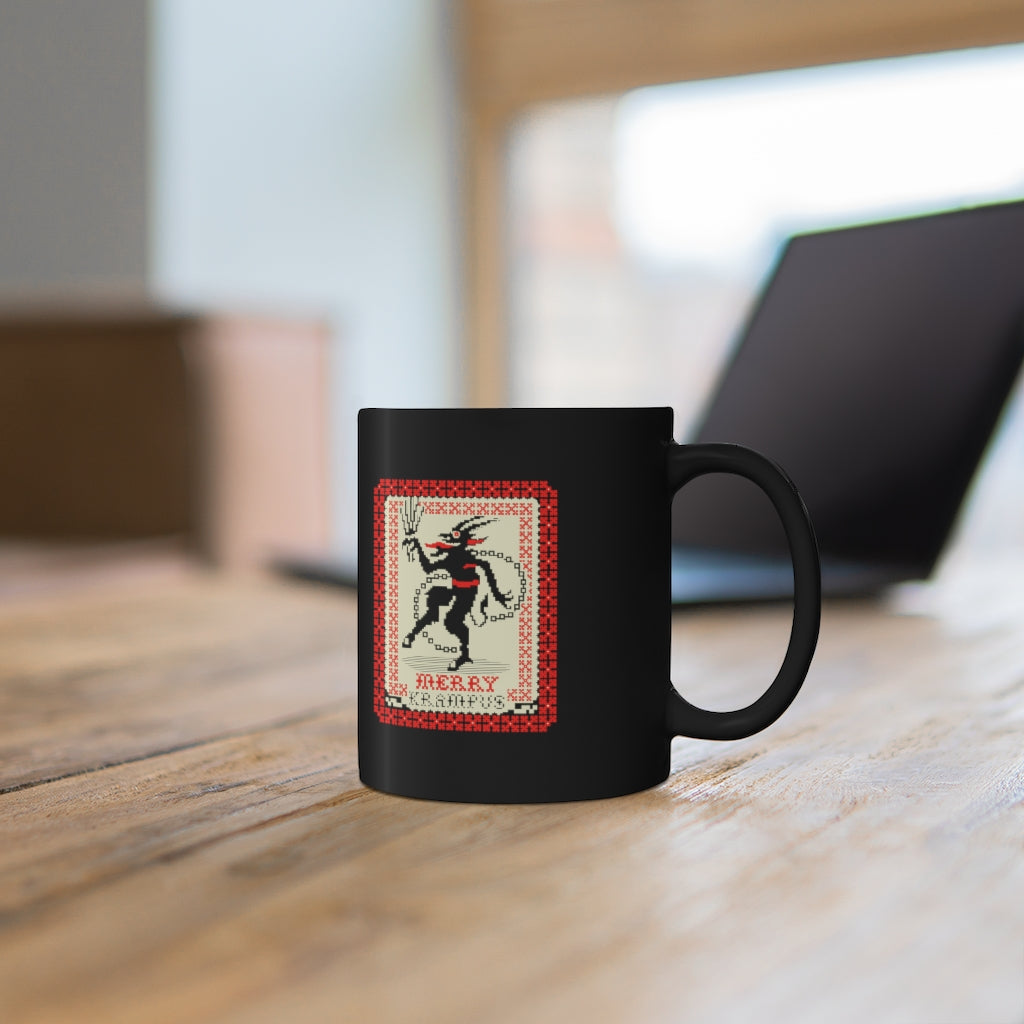 Merry Krampus | Ugly Christmas Sweater | Mug | 11 oz | Ceramic | Horror | Scary Christmas | Gift