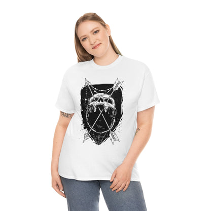 Arrows Through Skull | Unisex | Heavy Cotton | T-Shirt | Gothic | Indigenous | Death