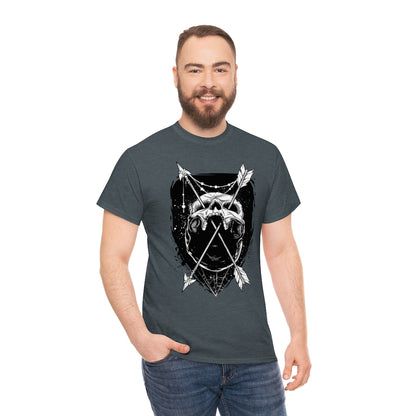 Arrows Through Skull | Unisex | Heavy Cotton | T-Shirt | Gothic | Indigenous | Death