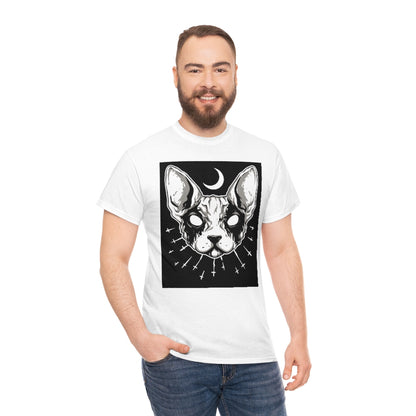 Occult Cat | Unisex | Heavy Cotton | T-Shirt | Halloween | Wiccan | Black Magic | Gothic