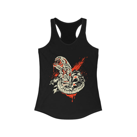 Chest Burstin' Baby Alien | Women's | Racerback | Tank Top | Xenomorph | Horror Movie | Science Fiction