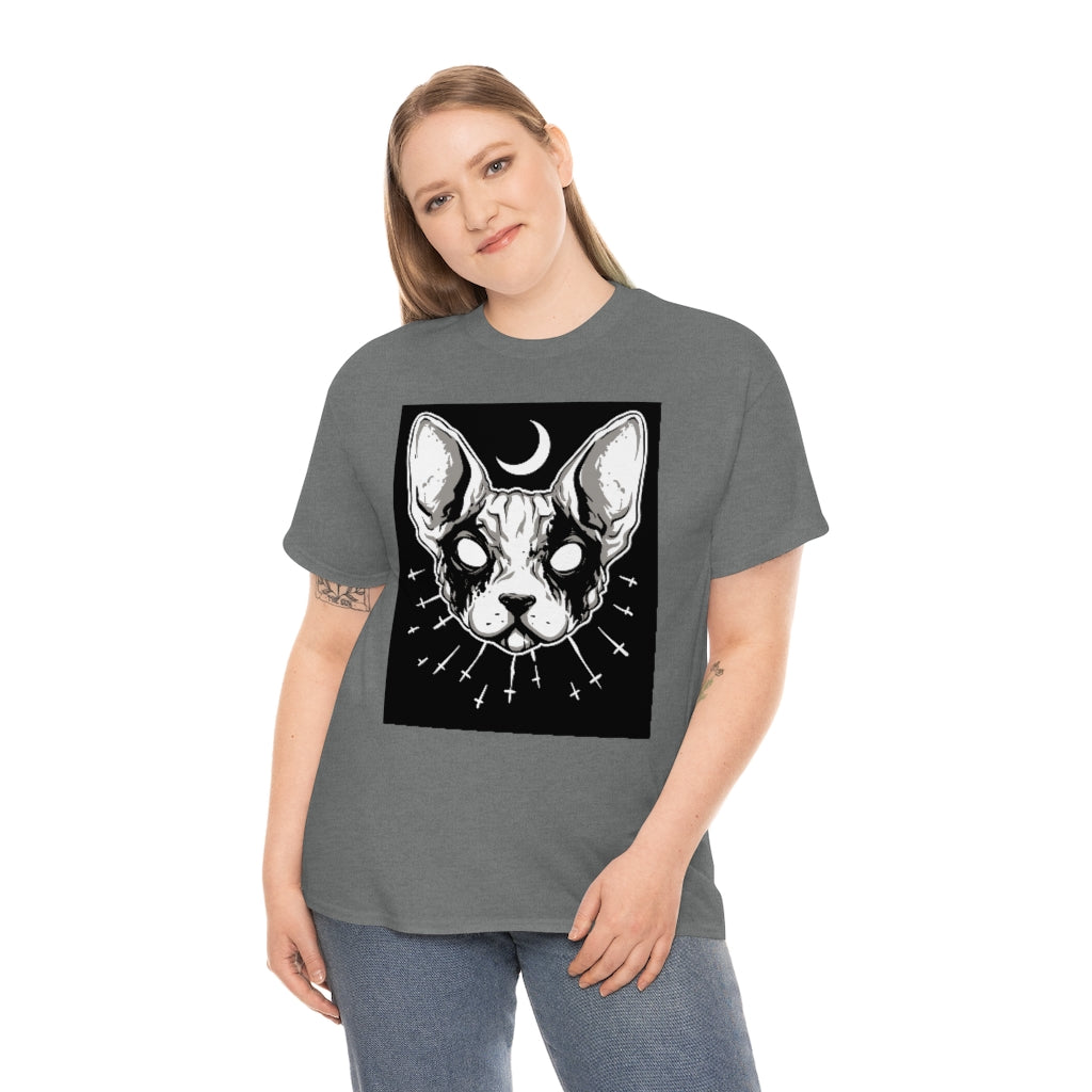 Occult Cat | Unisex | Heavy Cotton | T-Shirt | Halloween | Wiccan | Black Magic | Gothic