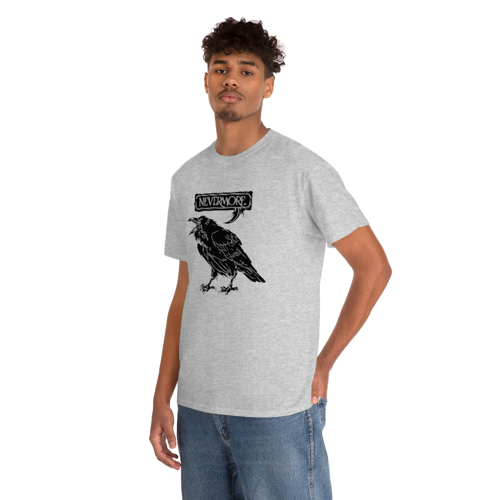 Nevermore | The Raven | Unisex | Heavy Cotton | T-Shirt | Edgar Allan Poe | Literature | Poetry | Gothic